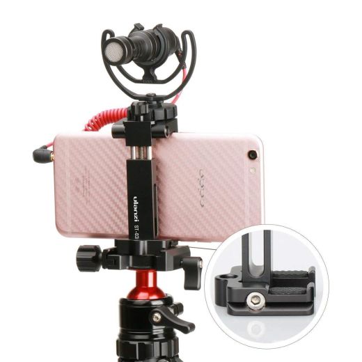 Тримач для телефону Ulanzi Ulanzi ST-03 Metal Smart Phone Tripod Mount with Cold Shoe Black