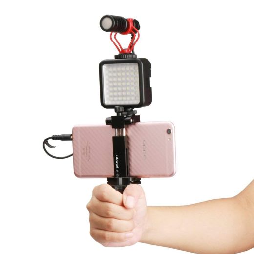 Тримач для телефону Ulanzi Ulanzi ST-03 Metal Smart Phone Tripod Mount with Cold Shoe Black