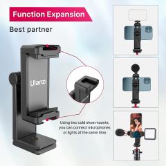 Держатель для телефона  Ulanzi ST-22 Phone Tripod Adapter Mount with 2 Cold Shoe