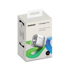 Быстрая зарядка Momax 1-Charge Flow 2-Port 35W GaN Charger USB-C (UM51UK)