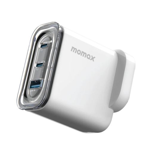 Быстрая зарядка Momax 1-Charge Flow+ 3-Port 80W GaN Charger USB-C & USB-A (UM52UK)