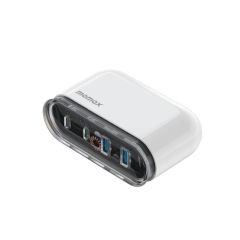 Быстрая зарядка Momax 1-Charge Flow 4-Port 80W GaN Desktop Charger USB-C & USB-A (UM53)