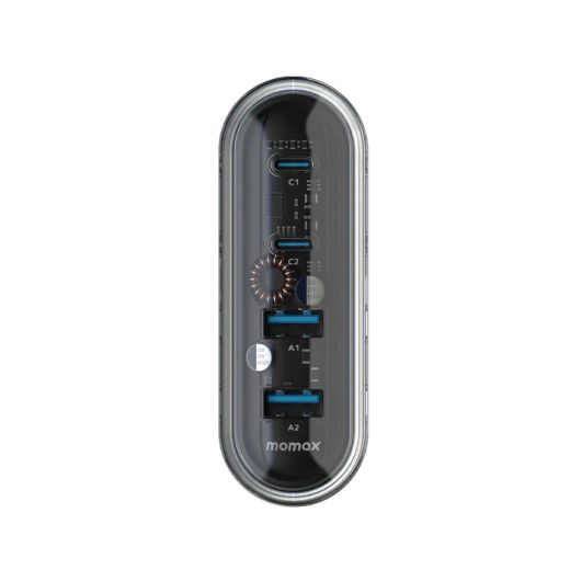 Быстрая зарядка Momax 1-Charge Flow 4-Port 80W GaN Desktop Charger USB-C & USB-A (UM53)
