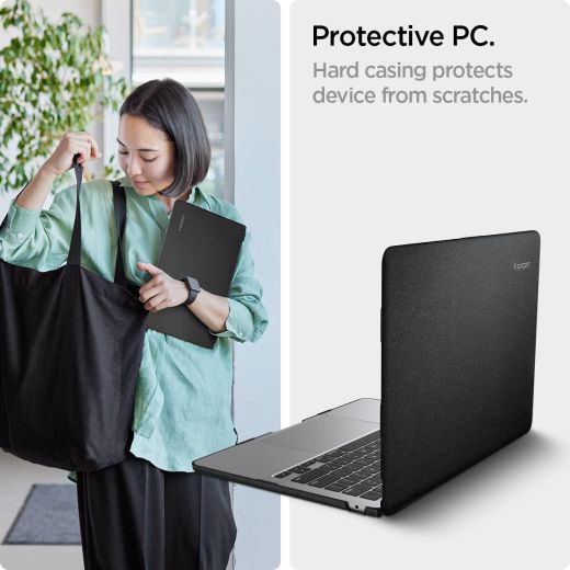 Чохол-накладка Spigen Urban Fit Black для MacBook Air 13.6" M4 | M3 | M2 (2025 | 2024 | 2022) (ACS05272)