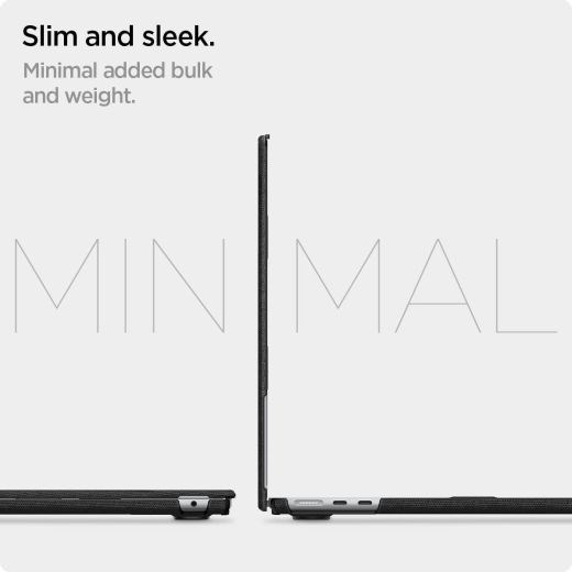 Чехол-накладка Spigen Urban Fit Black для MacBook Air 13.6" M2 | M3 (2023 | 2024) (ACS05272)