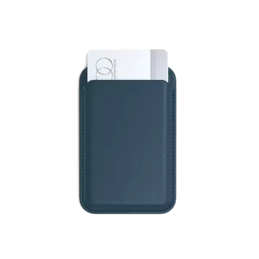 Шкіряний чохол-гаманець з підставкою Satechi Vegan-Leather Magnetic Wallet Stand Blue (ST-VLWB)