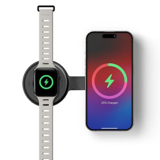 Беспроводная зарядка Native Union Voyage 2 в 1 Qi2 Wireless Charger Black (VOY-2IN1-WL-BLK)