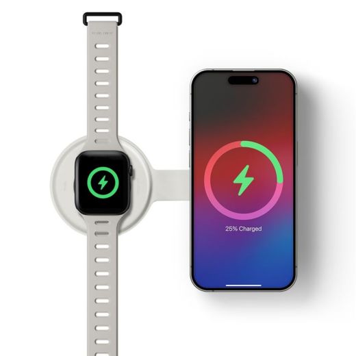 Беспроводная зарядка Native Union Voyage 2 в 1 Qi2 Wireless Charger Sandstone (VOY-2IN1-WL-SAN)