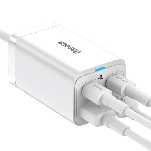 Швидка зарядка Baseus GaN3 Pro Desktop Fast Charger 65W US White