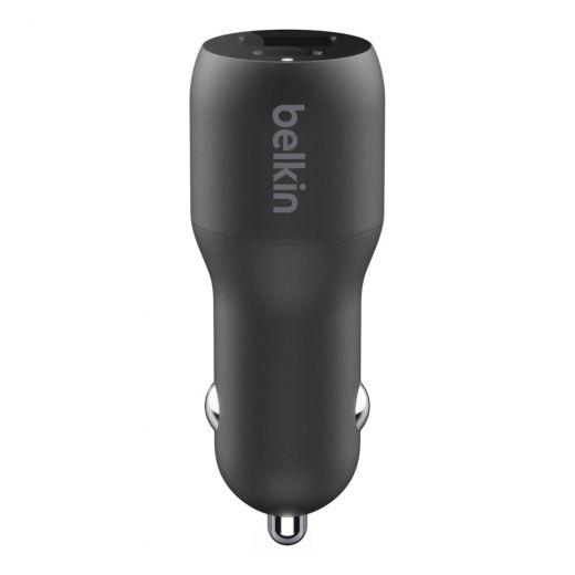 Автомобильное зарядное устройство Belkin Car Charger (18W) Power Delivery Port USB-C, (12W) USB-A, Black (F7U100btBLK)