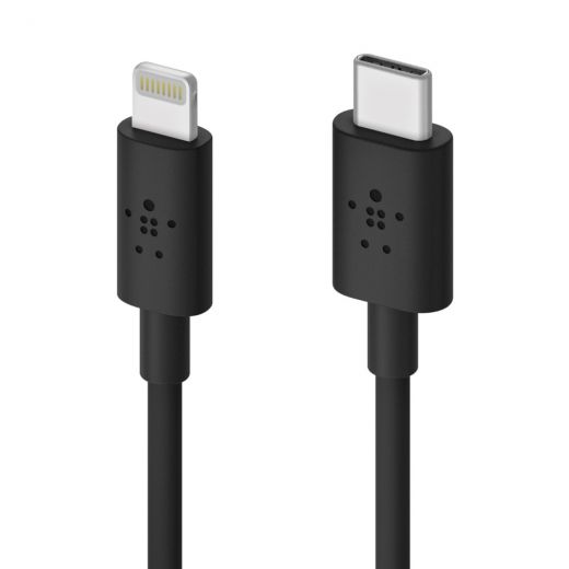 Кабель Belkin USB-C PD - Lightning, 1.2m, Black (F8J239BT04-BLK)