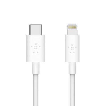 Кабель Belkin USB-C PD - Lightning, 1.2m, White (F8J239BT04-WHT)