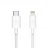 Кабель Belkin USB-C PD - Lightning, 1.2m, White (F8J239BT04-WHT)