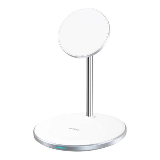 Беспроводная зарядка WIWU [Wi-W019] Wireless Charger Station 2 в 1 Series White