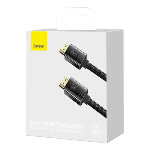 Кабель Baseus High Definition Series HDMI 8K to HDMI 8K Adapter Cable (Zinc alloy) 1m Black (WKGQ000001)