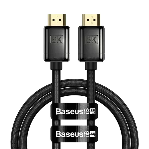 Кабель Baseus High Definition Series HDMI 8K to HDMI 8K Adapter Cable (Zinc alloy) 1m Black (WKGQ000001)