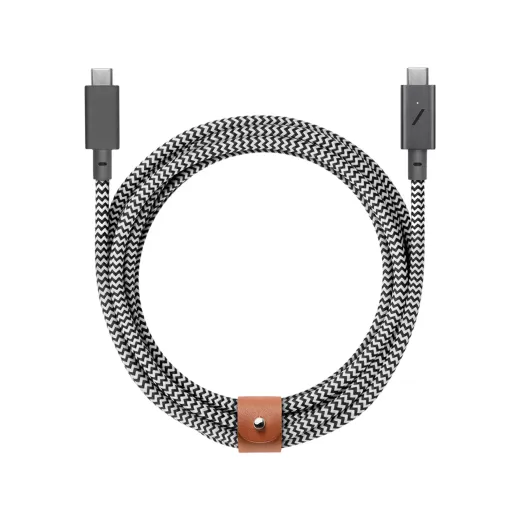 Кабель Native Union Belt Cable USB-C to USB-C Pro 240W Zebra (2.4 m) (BELT-PRO2-ZEB-NP)