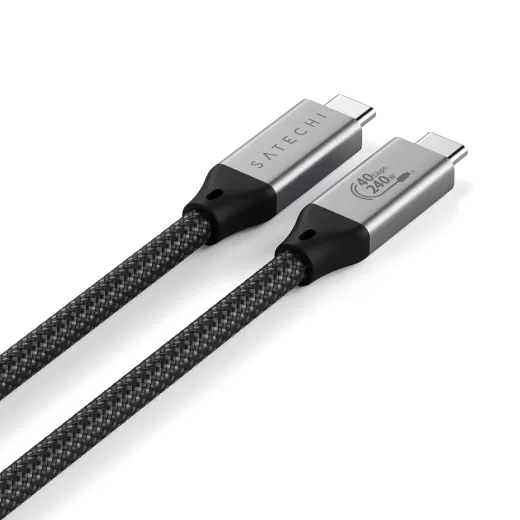 Кабель Satechi USB4 Pro 240W Space Gray 1.2 метра (ST-YU4120M)