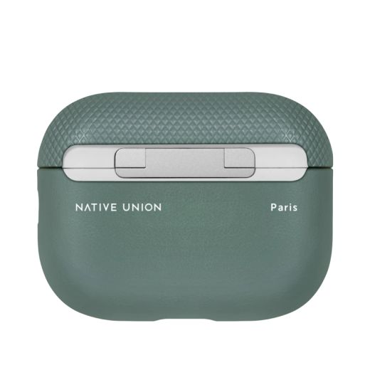 Кожаный чехол Native Union (RE) Classic Case  Slate Green для Airpods Pro (2 покоління) (APPRO2-LTHR-GRN)