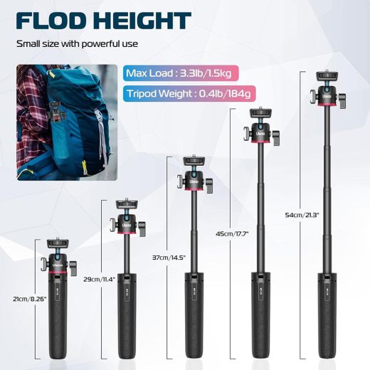 Монопод-штатив Ulanzi Vijim MT-73 Tripod with 1/4 Cold Shoe Black (UV-T048GBB1 MT-73)