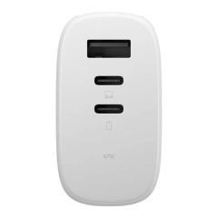 Зарядка Native Union Fast GaN Charger PD 67W 3 Ports White (FAST-PD67-WHT-2CA)