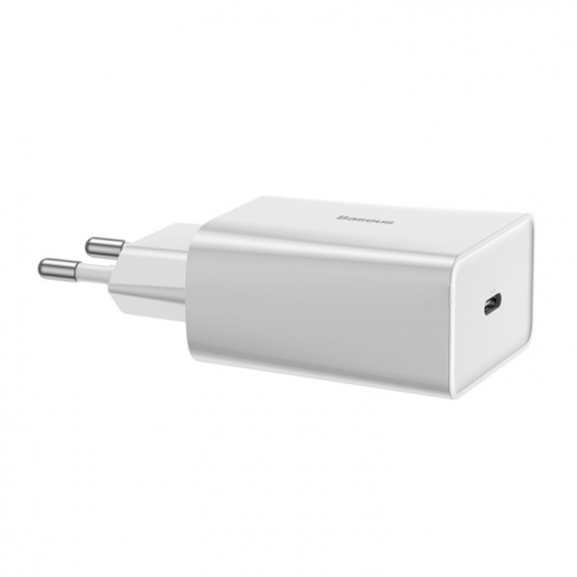 Зарядний пристрій Baseus Speed Mini PD Charger 18W (1 Type-C) White