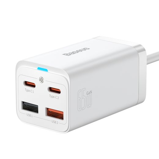 Швидка зарядка Baseus GaN3 Pro Desktop Fast Charger 65W US White